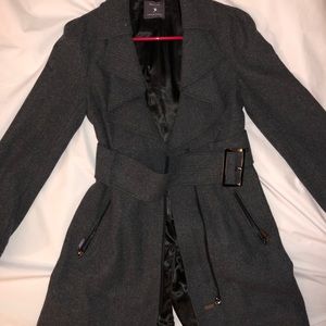 Grey Forever 21 Wool Blend Coat